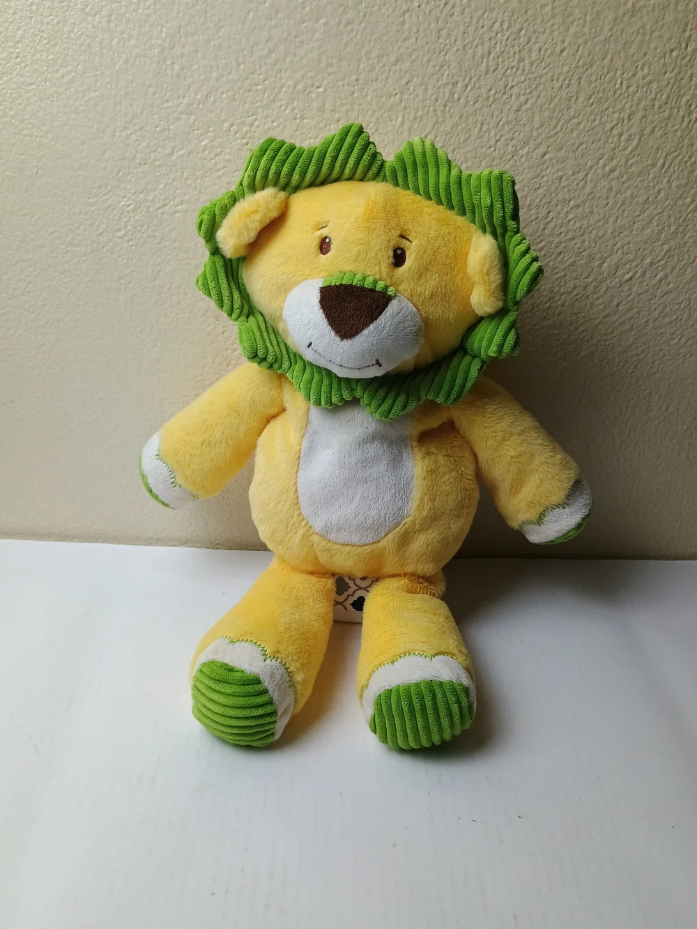Animal Adventure Soft Yellow & Green Plush Lion Stuffed Animal - Cozy Cuddly Toy